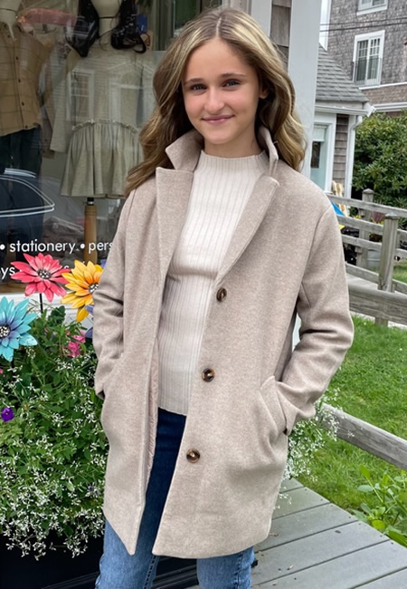 Wool coats for girls at folia in south dartmouth, ma