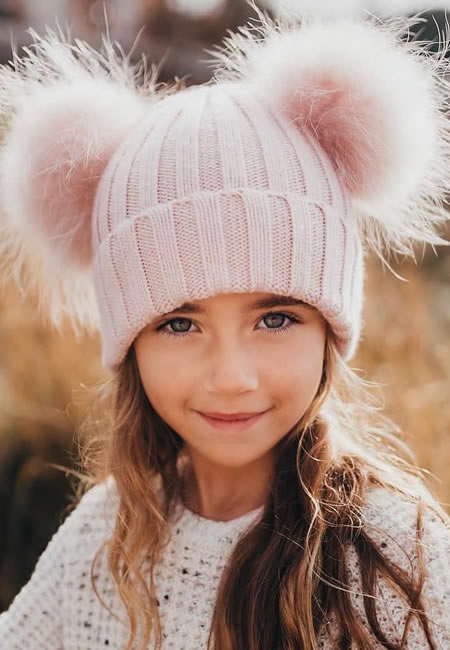 Pom pom hats for babies and children at folia in south dartmouth, ma