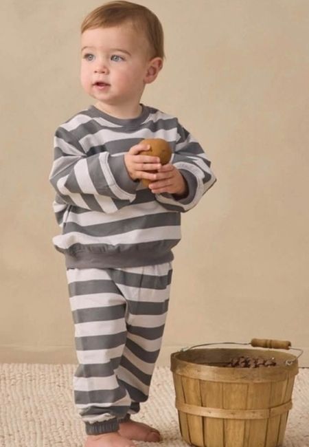 Gray striped outfit for toddlers at folia in south dartmouth, ma