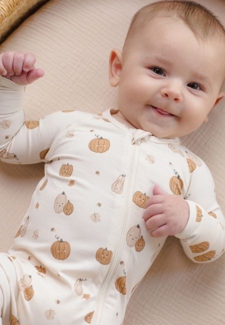 Fall pumpkin onesies for babies at folia in south dartmouth, ma
