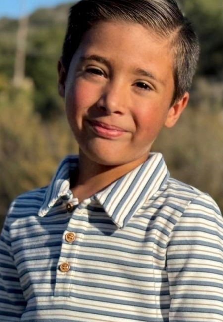 Blue and tan striped polo shirts for boys at folia in south dartmouth, ma