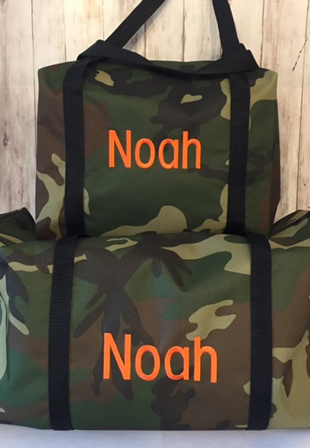 Personalized duffle bags for boys and girls