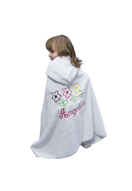 Personalized hooded towels for babies and toddlers