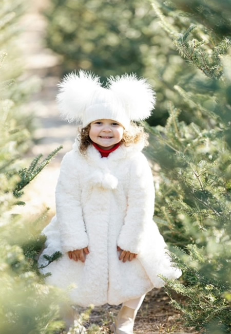 Winter pom hats and fur coats for girls newborn to size 16 at folia in south dartmouth, ma